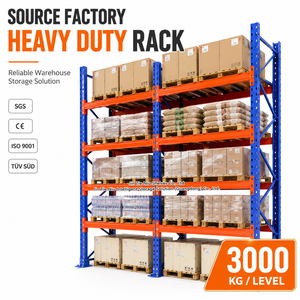 4 Beam Levels 3000KG Custom Heavy Duty Adjustable Corrosion Protected Powder Coated Steel Pallet <strong>Racking</strong> <strong>Storage</strong> Rack - Product Image 2
