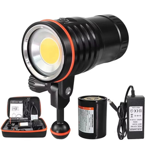 12000LM COB lumière de plongée Rechargeable IP68 100m étanche vidéo photographie <span class=keywords><strong>recherche</strong></span> et sauvetage batterie batterie plongée vidéo lumière 4K - Product Image 2