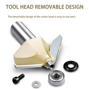 Joseph 45 Graus Rolamento <span class=keywords><strong>Router</strong></span> Bit Chanfro End Mill Ferramenta De Corte De Madeira CNC Carpintaria Moinho Cortador - Product Image 2