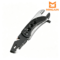 Couteau pliant multifonctionnel EDC pour l'extérieur, lame de scie en acier, clé à molette réglable portable, tournevis, ouvre-bouteille, modèle camping