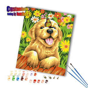 ชุดระบายสีตามตัวเลขสำหรับผู้เริ่มต้นสุนัขยิ้มปรับแต่งรูปภาพของคุณตกแต่งงานศิลปะภายใน<span class=keywords><strong>แบบ</strong></span><span class=keywords><strong>วาด</strong></span>ด้วยมือ - Product Image 1
