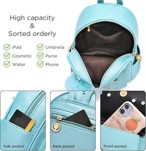 Sac à dos unisexe personnalisable, best-seller, en similicuir durable, respirant, antivol, géométrique, imperméable, avec logo, idéal pour l'école - Product Image 4