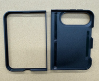 Coque de téléphone 2-en-1 concave pour iPhone Duo Fold, bord souple, anti-chute, rainure, non pliable, étanche, anti-traces de doigts, antichoc