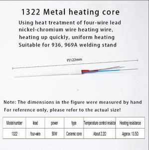 Noyau chauffant spécial 60W température constante réglable chauffage interne fer à <span class=keywords><strong>souder</strong></span> électrique noyau chauffant en céramique - Product Image 5