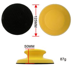 5 pouces 125mm crochet et boucle tampon <span class=keywords><strong>de</strong></span> ponçage <span class=keywords><strong>manuel</strong></span> blocs PU mousse <span class=keywords><strong>bloc</strong></span> <span class=keywords><strong>de</strong></span> ponçage à la main pour outils abrasifs disque polissage meulage - Product Image 4
