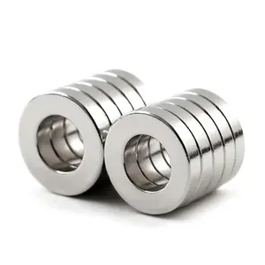 Free Sample N55 N52 Magnetic Ring Round Disc Neodymium Magnet With Hole