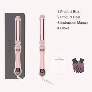 Rizador automático rosa, rizador <span class=keywords><strong>de</strong></span> pelo profesional, varita rizadora, rizador giratorio <span class=keywords><strong>de</strong></span> cerámica para todo tipo <span class=keywords><strong>de</strong></span> cabello - Product Image 6