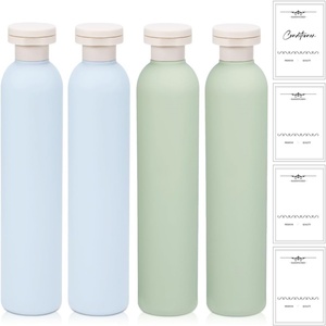 Luxury Matte Green 200ml 300ml 500ml HDPE Squeeze <b>Plastic</b> Shampoo Bottles for Cosmetic Skincare Body Wash Lotion <b>Packaging</b> - Product Image 1
