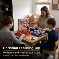Jeu de société éducatif de devinettes sur les personnages bibliques - Qui suis-je ? - Jeu biblique pour enfants de 10 à 12 ans - Jouet d'apprentissage chrétien familial en plastique