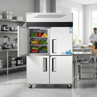 Plan de travail réfrigéré multifonctionnel en acier inoxydable, congélateur, table de préparation alimentaire commerciale pour hôtel, restaurant, cuisine