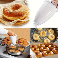 Machine à beignets manuelle rapide et facile, distributeur de gaufres, en plastique léger, pour friture profonde