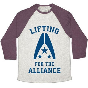 Camiseta de béisbol unisex Tri-Blend de Lifting for the Alliance - Product Image 4