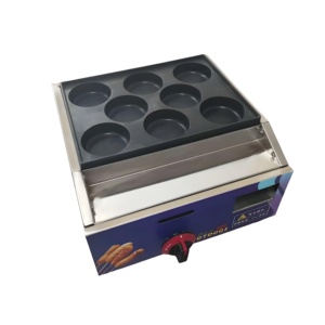 Mesin Pembuat Waffle <span class=keywords><strong>Burger</strong></span> Telur 8 Lubang Anti Lengket untuk Gas, Pembuat Roti Hamburger dan Pancake - Promo! - Product Image 6