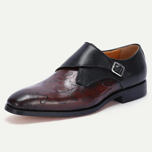 Zapatos Oxford de cuero genuino para hombre, con cordones, punta cerrada, estilo casual de negocios, lujosos, para otoño e invierno, zapatos de boda. - Product Image 1