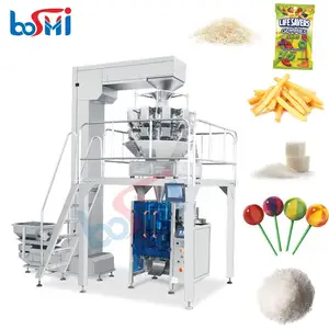 Automatic linear weigher 10kg 15kg 20kg pouch wood chips packing machine packaging wood pellets packing machine