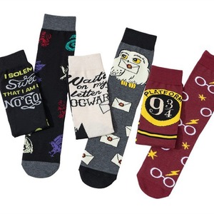 Chaussettes décontractées en coton WZ-463 pour hommes et femmes, quatre saisons, antidérapantes et anti-friction, motif <span class=keywords><strong>Hogg</strong></span> Woods Tide - Product Image 4