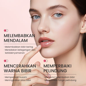 KORMESIC Masque Lèvres Hydratant en Profondeur 8g Certifié Bpom, Éclaircissant, Réparateur de la Barrière Cutanée, à l'Aloe Vera, Cerise et Miel, Vente en Gros - Product Image 2