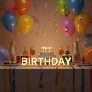 Letras luminosas LED para cumpleaños con regulador táctil magnético para decoración del hogar y fiestas - Product Image 2
