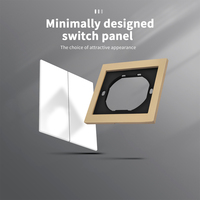 Interruptores y Enchufes de Pared WESA Ultrafinos con Botón Pulsador EU 1/2/3 Vías, Enchufe de Alimentación de 1 Vía, Combinación Libre, Diseño Moderno de Lujo