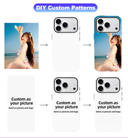 1pc MOQ 2 1 TPU+PC Design simple Personnalisable DIY Anti-chute Antichoc Étanche Coque de téléphone à couverture intégrale pour 16/17 Pro Max