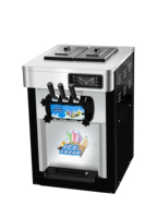 Distributeur automatique de crème glacée en acier inoxydable Machine à volume élevé 3 saveurs Sundae/Cone Business pour le lait neuf