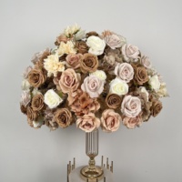 Boule de fleurs artificielle en soie de luxe réaliste de haute qualité pour centre de table de mariage, vente en gros d'usine, pour décoration de festival