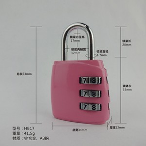 Customized Combination <b>Padlock</b> 3 Digit Zinc Alloy Mechanical Lock Resettable For Luggage Locker Gym Drawer Cabinet Suitcase - Product Image 1