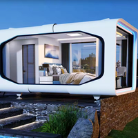 Cymdin Maison conteneur de luxe en acier sur mesure de haute qualité, maison capsule, structure en acier, design chinois, alimentation solaire, usage hôtelier