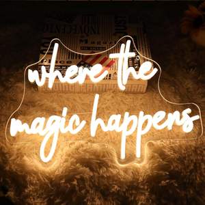 Dove la magia avviene l'insegna al Neon ha portato i cartelli luminosi per decorazioni murali con luce al Neon con lettera USB - Product Image 2