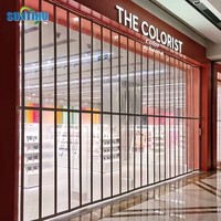 4S magasin porte pliante en alliage d'aluminium centre commercial intérieur épaissi plastique porte coulissante cloison côté porte coulissante