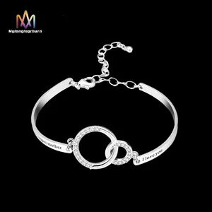 Mother Day Gift Ideas Bracelet Length Adjustable Name Engraved Mother And Daughter Bracelets