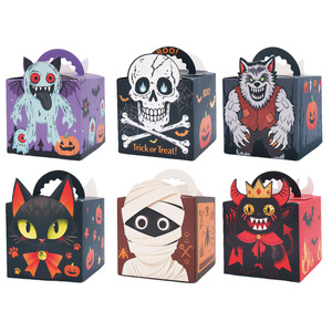 Boîte à bonbons Halloween 2026, boîte en papier 3D carrée pour la veille de Noël - Product Image 2