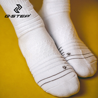 3 paires par paquet de chaussettes de basket-ball pour hommes mi-mollet semelle éponge antidérapante Professional Elite Sports Socks