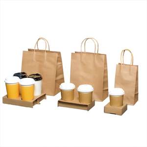 Bolsa de Papel Kraft con Impresión de Logotipo Personalizado, Envío Rápido, para Empaque y Entrega de Comida para Llevar, Compras y Promociones - Product Image 2