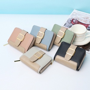 Wholesale Open Short Polyester Lining Large Capacity Luxury Famous Brand PU New Fashion Women Hand Wallet Thread Lock Decoration - Product Image 6
