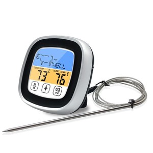 Thermomètre alimentaire intelligent à écran couleur tactile, affichage numérique pour la cuisson, thermomètre de barbecue avec minuteur, en plastique, personnalisable ODM pour la cuisine - Product Image 2