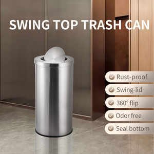 Kích Thước Đầy Đủ 6L 12L 18L 25L 35L 50L 70L <span class=keywords><strong>90L</strong></span> Chất Lượng Cao Thép Không Gỉ Văn Phòng Khách Sạn Ngoài Trời Đu Hàng Đầu Thương Mại Thùng Rác <span class=keywords><strong>Bin</strong></span> - Product Image 2