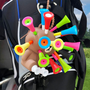 <b>Golf</b> Tee Storage Bag With 18 Tees Multi Color Silicone Portable <b>Golf</b> Accessory For Outdoor Sports - Product Image 2