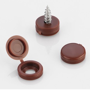 Tapas de plástico integradas autorroscantes para tornillos de ocultación, accesorios para muebles y gabinetes de madera, estilo cruzado - Product Image 1