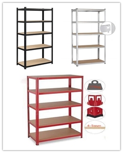 Modern Design <strong>No</strong>-<strong>Screw</strong> Kitchen <strong>Shelving</strong> in Black or White Stacking Racks &amp; Shelves - Product Image 2