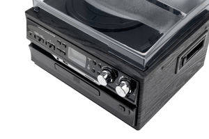 Lecteur de vinyle rétro 6 en 1, lecteur de <span class=keywords><strong>CD</strong></span>, lecteur de cassette, tourne-disque, radio AM/FM, phonographe, gramophone - Product Image 6