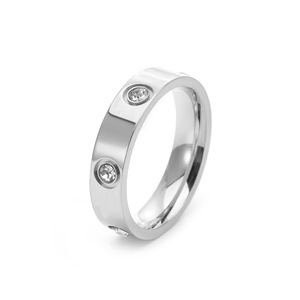Anello 2024 amore amicizia oro argento placcato rosa zirconi cubici in acciaio inox anello <span class=keywords><strong>promessa</strong></span> gioielli da donna fede nuziale - Product Image 5