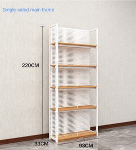 מדפי אחסון עמידים מפלדה-עץ (חד-צדדיים/דו-צדדיים) לחנויות קמעונאיות, חנויות נוחות וסופרמרקטים - Product Image 2