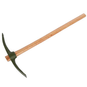 Houe croisée en acier à haute teneur en carbone avec <span class=keywords><strong>manche</strong></span> en bois, outil en fer intégré pour le jardinage et l'agriculture - Product Image 5