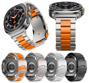 <span class=keywords><strong>Bracelet</strong></span> en alliage de titane à 3 perles, style business, pour <span class=keywords><strong>Samsung</strong></span> <span class=keywords><strong>Galaxy</strong></span> <span class=keywords><strong>Watch</strong></span> Ultra 47 mm, accessoire de montre haut de gamme - Product Image 1