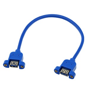 สายต่อขยาย USB 3.0 หญิงต่อหญิง 2 พอร์ต ทองแดงเคลือบดีบุก ตัวเชื่อมต่อการถ่ายโอนข้อมูลความเร็วสูง - Product Image 1