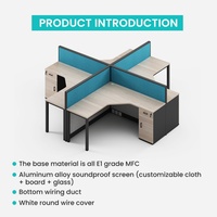Escritorio Ejecutivo Moderno Personalizado de MDF y Melamina con Marco de Aluminio, Gestión de Cables, Oficina en Casa, Taller, Estación de Trabajo Modular en Cubículo