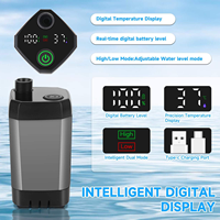 Douche portable de camping 6000mAh rechargeable en plastique avec écran LED intelligent, 4 modes de pulvérisation, étanche IPX7