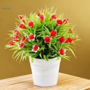 Artificial Flowers in Bulk Bonsai Plastic Simulation Bonsai DIY Decorative Bonsai Home Desktop Furnishings Green Plants