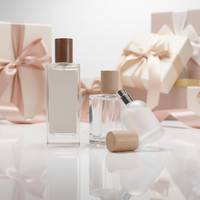 Set Tutup Botol Parfum Kayu Ash Berbagai Jenis, Dapat Disesuaikan, Dapat Didaur Ulang, Bentuk Segitiga, Ukuran Port 1/2 inci